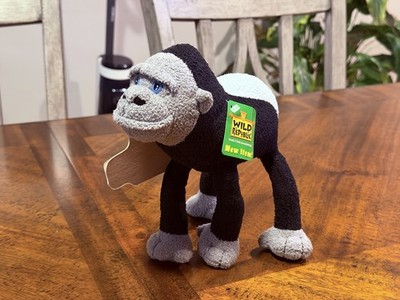 Wild Republic Silver Back Gorilla Bendable Limbs Plush Stuffed Animal 6'' x 8''