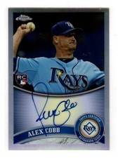 Alex Cobb Rookie Autographs Refractors 82/499 2011 Topps Chrome #207
