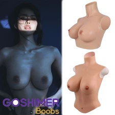 Silicone Breast Forms Breast Plates C-H Cup Fake Boobs Crossdresser Drag Queen