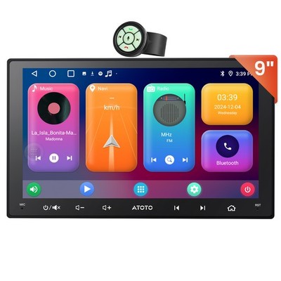 ATOTO 9 inch 2 DIN Car Stereo Apple Carplay Android Head Unit WIFI GPS w/ RWC