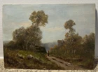French School Oil Painting on Board, Signed Marot, Barbizon, Country Road