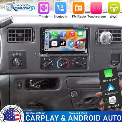 Android 15 Wifi RDS Stereo Radio Carplay For 1999-2004 Ford F250 F350 Super Duty