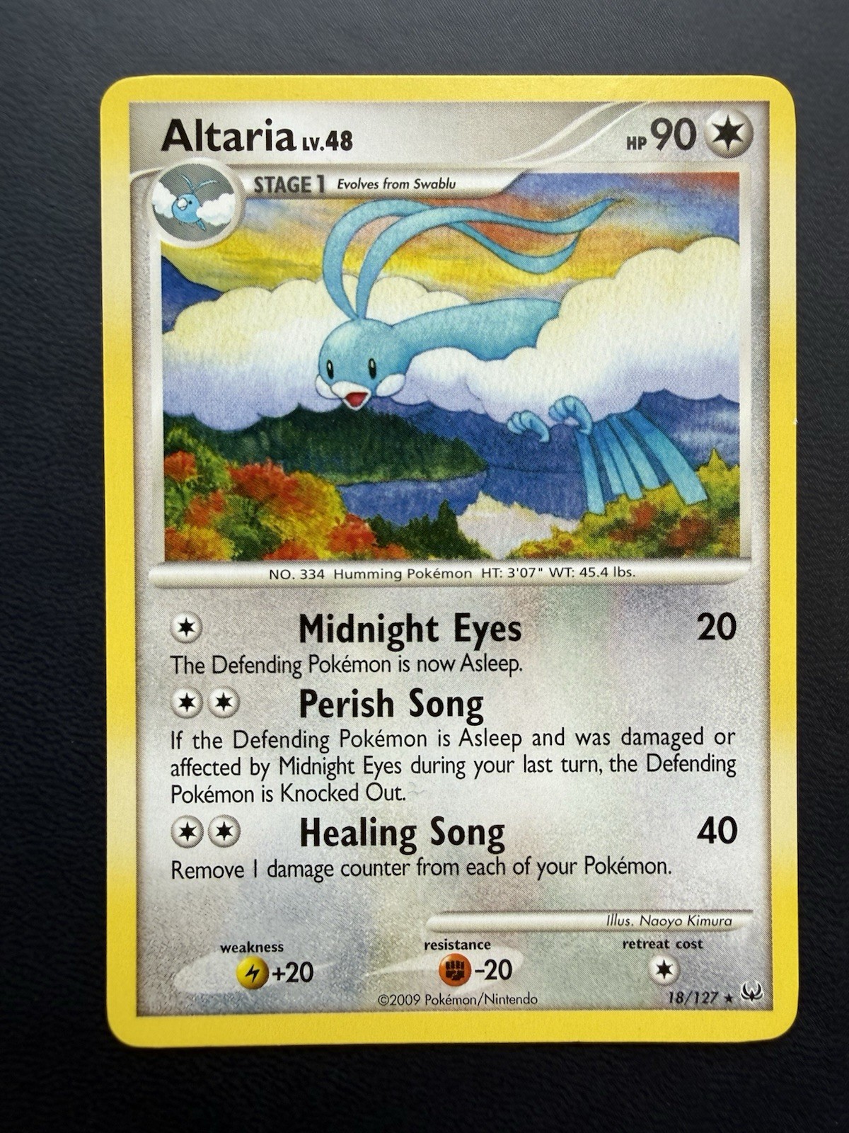 Altaria 18/127 Platinum Regular 2009 Pokemon