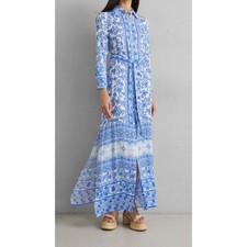 Alice and Olivia Chassidy Maxi Shirtdress size S small
