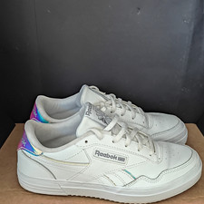 Reebok Classic woman's Low Top Lace-Up Sneakers White/Iridescent US 7.5 EU 38