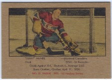 1950-51 Gerry McNeil  Montreal Canadians REPRINT  hockey card