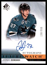 2015-16 SP Authentic Joonas Donskoi RC Auto 158/999 San Jose Sharks #256