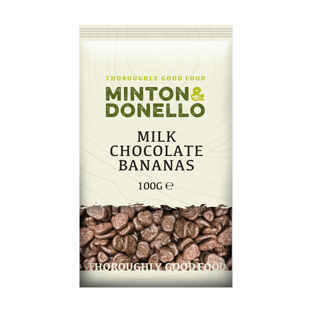 Minton & Donello Milk Chocolate Banana Chips 6 x 100g