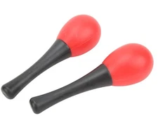 Maracas. 2 x Red Rumba Shakers Rattle, egg rattles