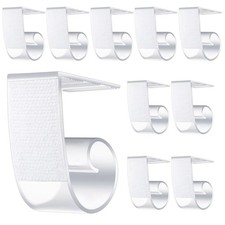 10 Pcs Table Skirt Clips: Clear Plastic Oval Tablecloth Holders for