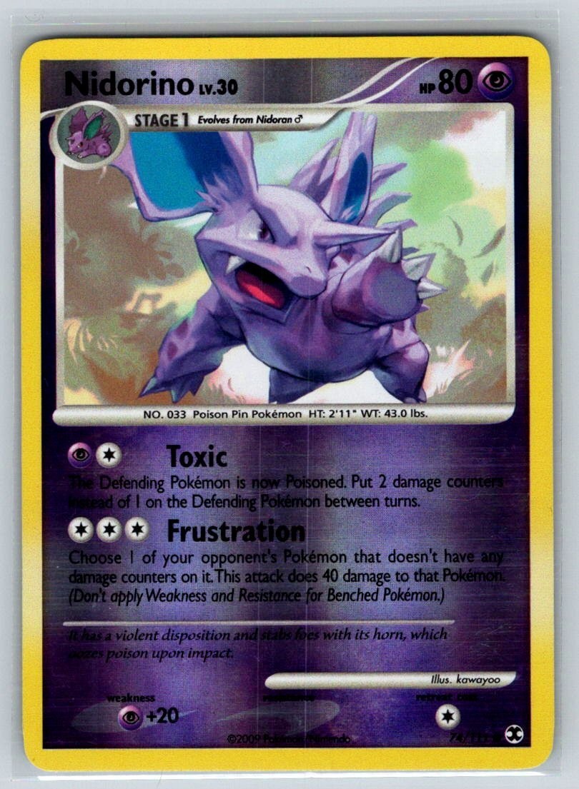 Nidorino 74/111 Rising Rivals Reverse Holo NM