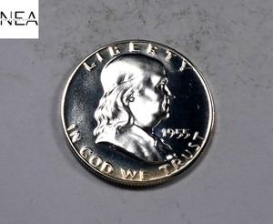 1955 Franklin Half Dollar ~ Gem Proof CAMEO ~ Low Mintage ~ ZH822