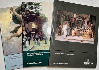 Christie s Auction Catalogs x3 19th Century European Paintings 1983-84 Art