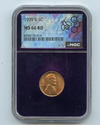 1939-S Lincoln Wheat Cent NGC MS66 RD - Trade Bea