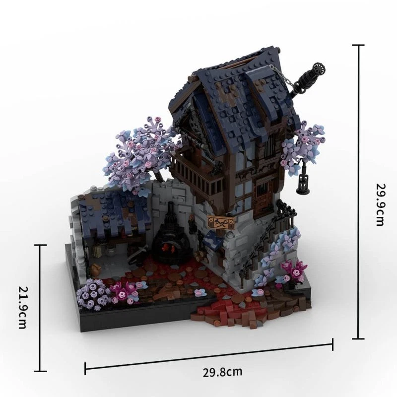 Custom MOC-213181 Medieval MOC Iron Smithy Building Blocks Set 2626PCS Toys Gift - Image 2 of 4