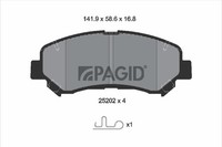 Bremsbelagsatz Scheibenbremse Pagid T2073N FüR Nissan Qashqai 1 J10 NJ10 Trail 2