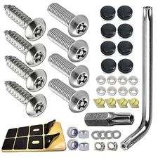 License Plate Screws- Stainless Steel Bolt Fasteners Kits for Car Tag Frame