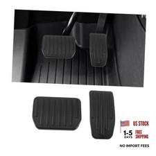 Car Foot Pedal Pads Set, 2PCS Aluminum Vehicle Accelerator Pedal Covers, Black