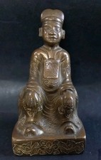 Ancien Dignitaire Indochine Vietnam Bouddha  Old Boudda Chinese Bronze XIX
