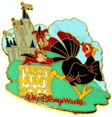 Disney WDW Turkey Hunt Chip 'n' Dale Pin - Picture 1 of 1