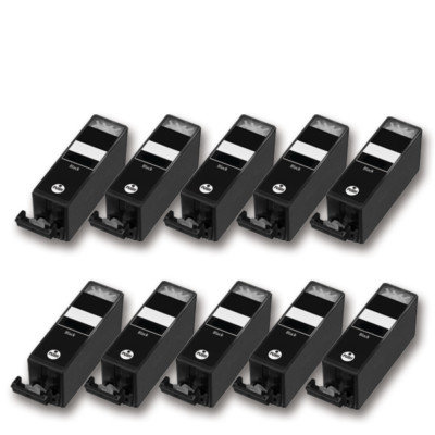 10 Druckerpatronen für CANON TS5053 TS5055 TS6000 TS6050 TS6051 TS9055 (schwarz)