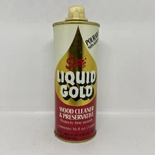 Vintage Scott's Liquid Gold Wood Cleaner 1 pint easy pour can 16 ounce 