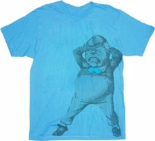 Mens Turquoise Blue Movie Alice In Wonderland Tweedle Dee Dum Cosplay T-shirt