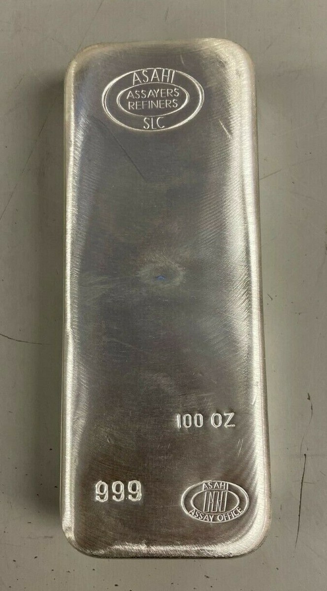 100 oz Asahi .999 Fine Silver Bar | eBay