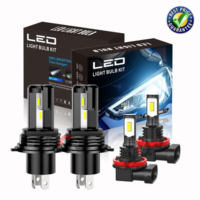 LED Headlight Fog Lights High Low Dual Beam Bulb For Honda Ridgeline 2006-2014