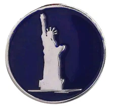 STATUE OF LIBERTY FREEDOM LADY NEW YORK USA LANDMARK  Logo Coin Golf Ball Marker