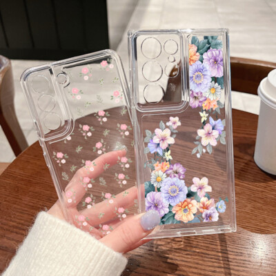 Flower Hülle für Samsung S25 Ultra S24 FE S23 A15 A16 A56 A55 A25 Silikon Tasche