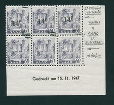 Mi. 236IIF Aufdruckfehler 6er-Block ** Fotoattest Ney BPP Mi. 500,- KR1048461