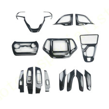 Inner Decor Cover Trim Kit Accessories For Jeep Cherokee 2014-2018 Carbon Fiber