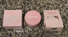 Sheglam Insta-ready BUBBLEGUM Face & Under Eye Setting Powder Duo & Powder Puffs