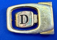 Custom Letter Initial D Swing Arm Vintage Two Tone Belt Buckle for 1" Belt