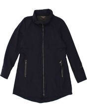 Eddie Bauer Womens Rain Jacket Uk 18 Xl Navy Blue Nylon Au09