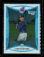 2008 Bowman Chrome Prospects Baseball Card BCP203 CARLOS RIVERO Indians