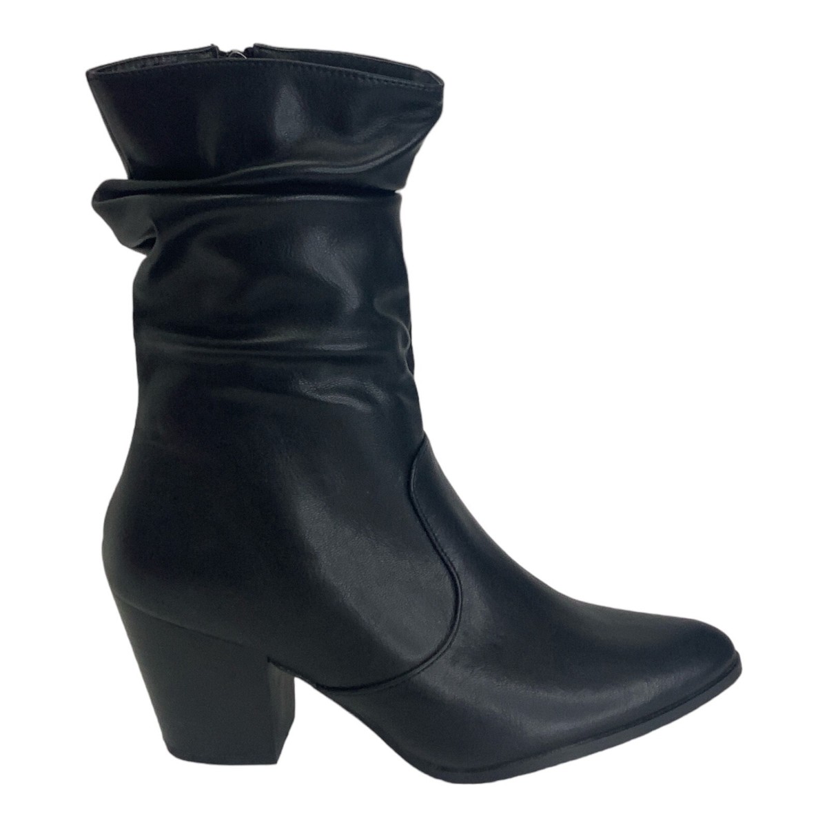 Catherine Malandrino Sparky Slouchy Stack Heel Bootie Black