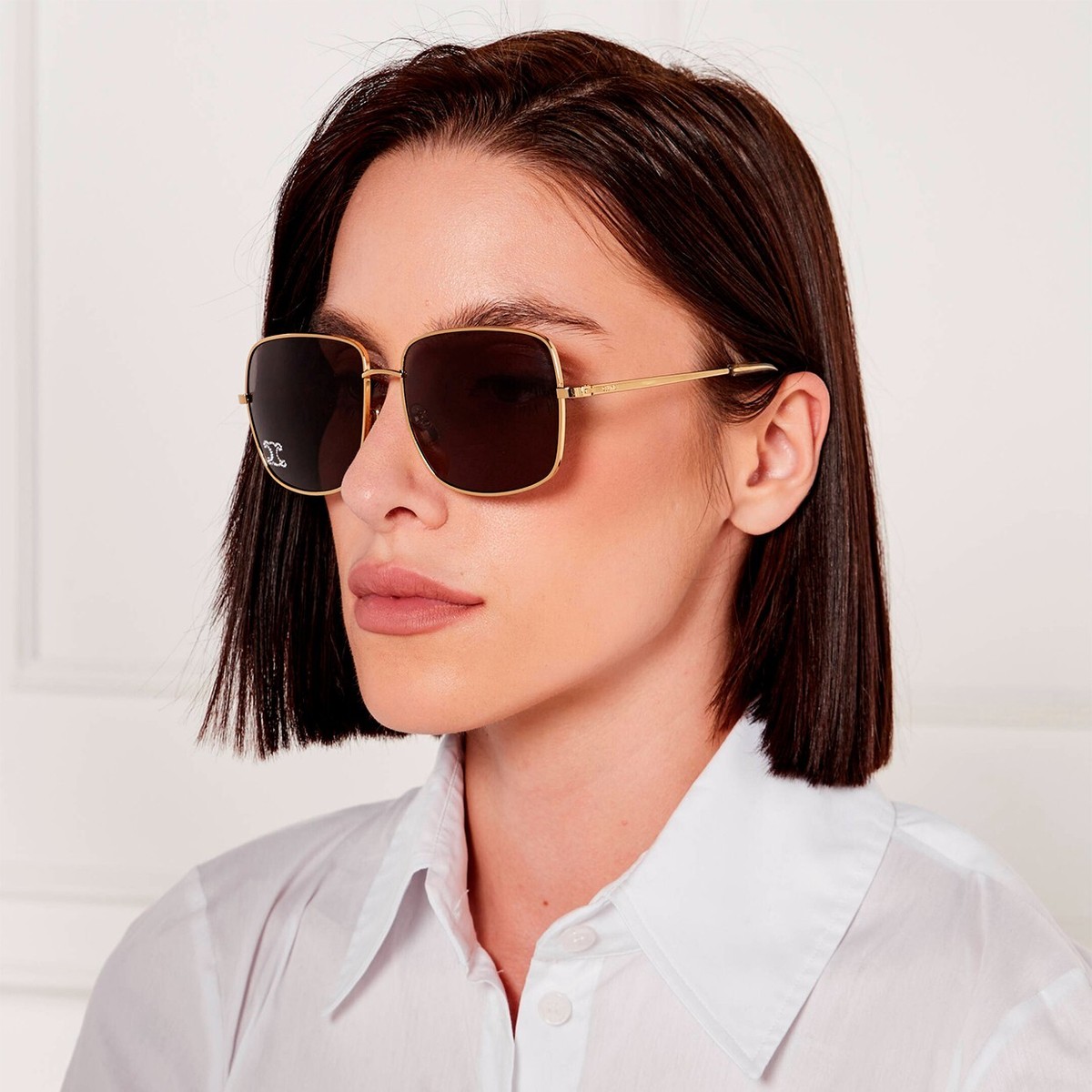CELINE CL40284U Triomphe Rhinestone 01 Sunglasses Eyewear