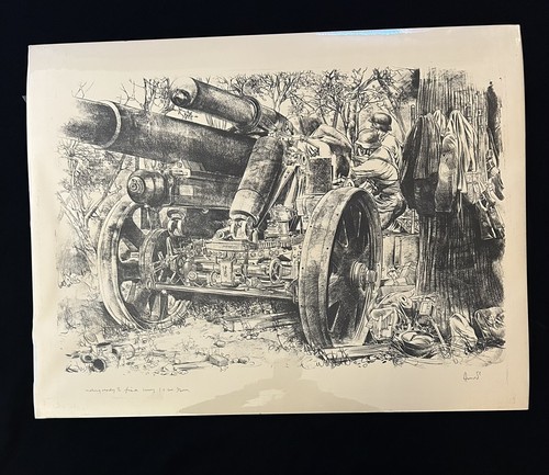 RARE! WW2 German War Artist Joseph Arens Hand Signed  Print