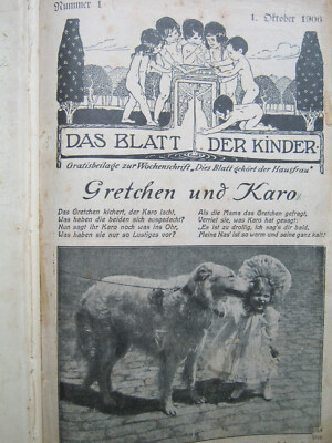 Das Blatt der Kinder Oktober 1906 bis September 1908 Kinderzeitschrift