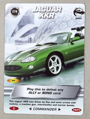 1 x 007 Spy Card # 270 Jaguar XKR Auto