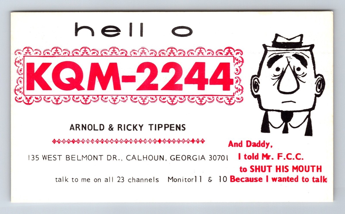 のあページ　qm Vintage Ham Radio Amateur QSL QSO Postcard KQM-2244 Calhoun