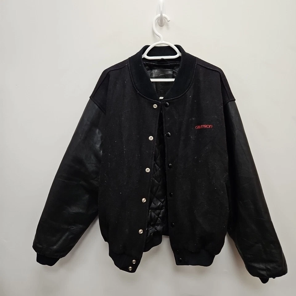 Vintage Golden Bear Wool Leather Varsity Bomber Aviator Jacket Made in USA Sz XL - Image 2 of 4