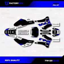 Black White Blue Shift Racing Graphics Kit fit 00-07 YAMAHA TTR125 TTR 125 decal
