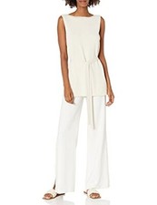 MSRP $315 Theory Women's Keyhole Ruffle Tank Top Size Large (DEFECTS)