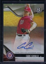 2021 Bowman platinum Cade Cavalli TOP-61 PROSPECT AUTO