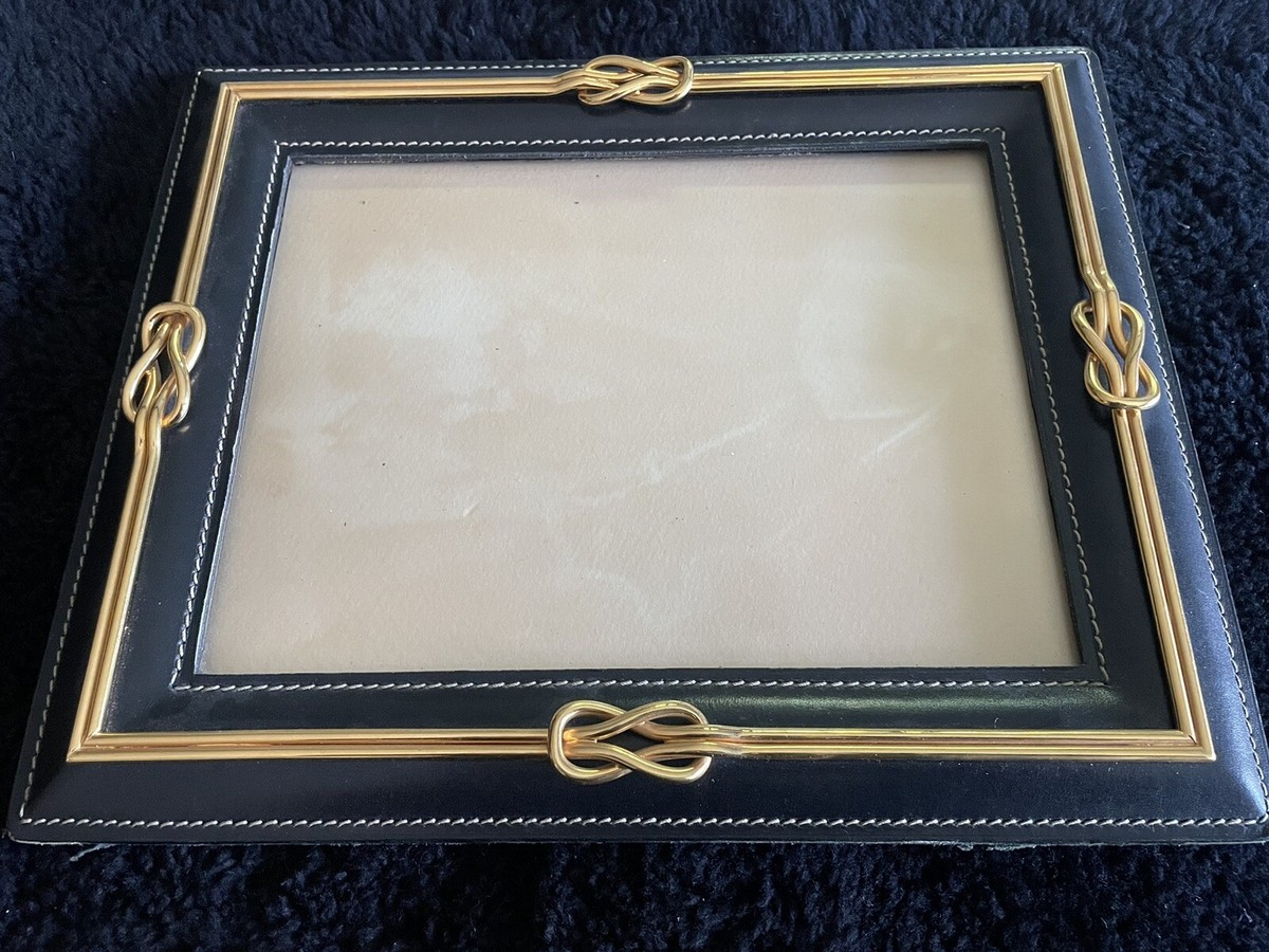 Gucci シルバーフォトフレーム　アンティーク　ヴィンテージ Vintage Gucci 1960s 1970s Brass Black Leather 8X10 Picture Photo