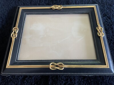 Vintage Gucci 1960s 1970s Brass Black Leather 8X10 Picture Photo