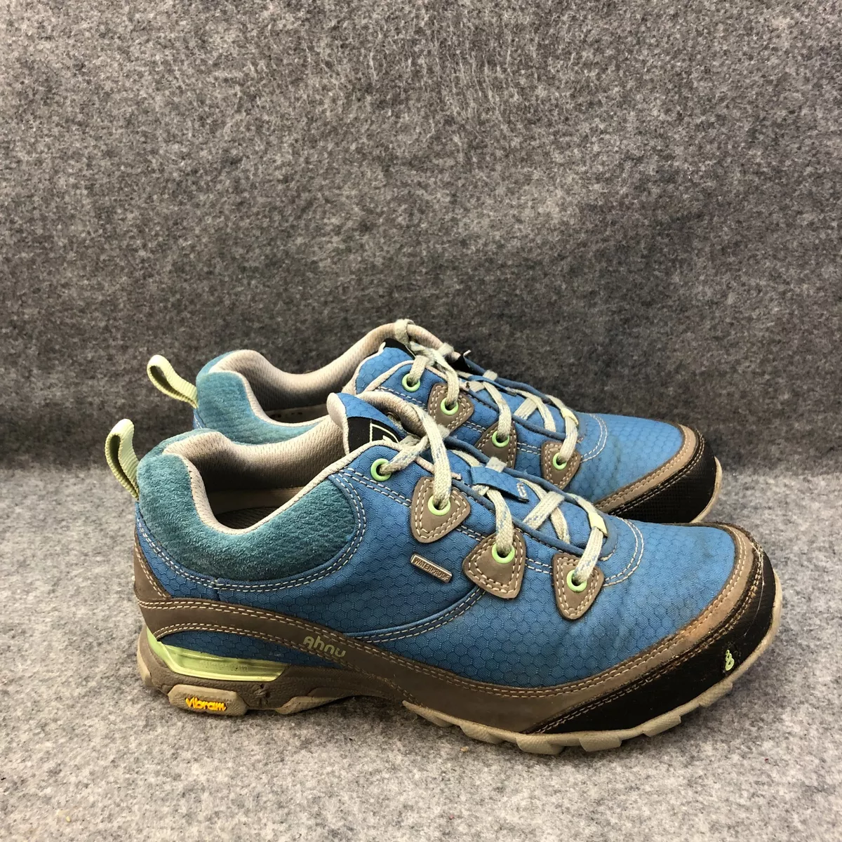 Ahnu Shoes Women's 6 Sugarpine Blue Gray Outdoor Trail Vibram Bottoms